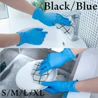 Перчатки нитрил одноразовые гипоаллергенные черные, водонепроницаемые перчатки для уборки, мойки, продуктов питания, XSSMLXL