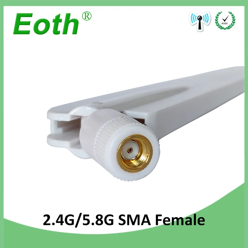 EOTH 5pcs 2.4g 5.8g antenna 8dbi sma female wlan wifi dual band antene router tp link IPX ipex1 SMA male pigtail Extension Cable