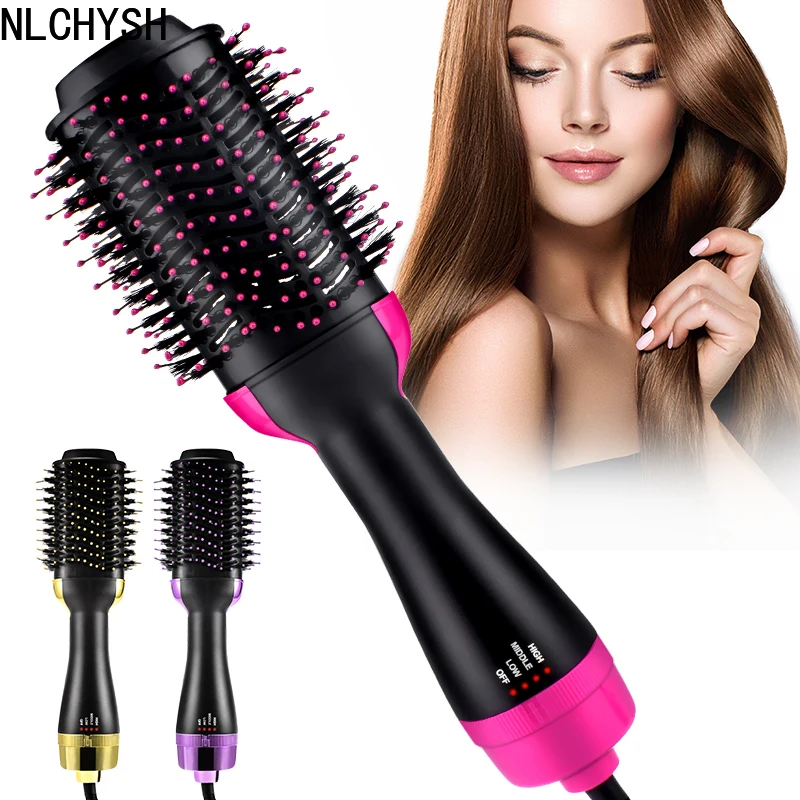 

Hair Straightener Curler Comb Roller One Step Electric Ion Blow Dryer Brush 1200W Hair Dryer Hot Air Brush Styler and Volumizer