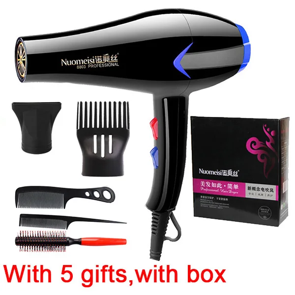 5 Gifts with Box 2100 Вт Высокое качество салонный горячий холодный воздух Регулировка Высокое качество Профессиональный Фен - Цвет: 5 Gifts with Box