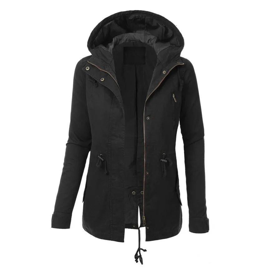 Plus Size Ladies Jacket Hoodie Sweatshirt Zip Up Plain Coat Hooded Womens Jumper Hoody Top Winter Women Kurtka |
