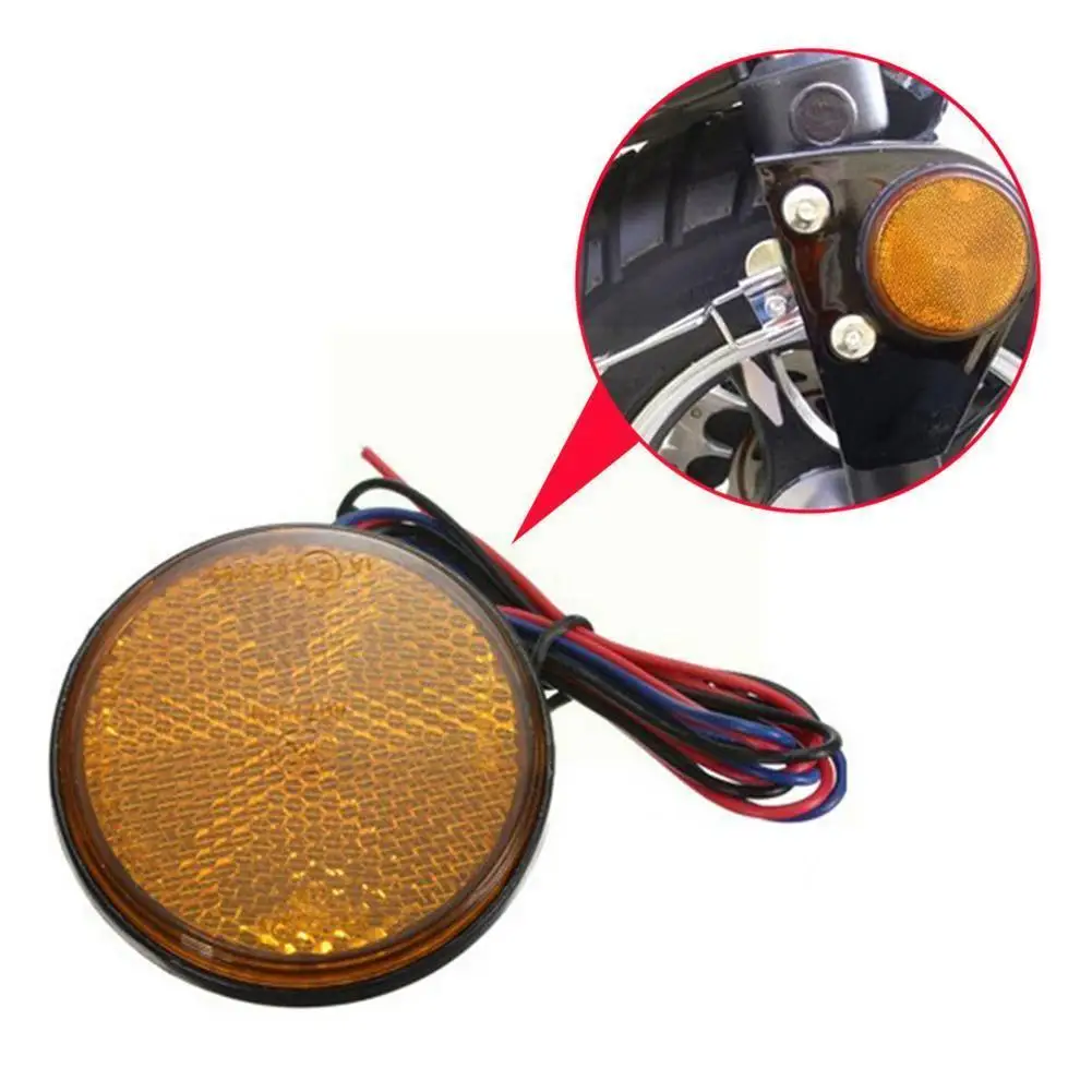 

Motorcycle Brake 12/24V 24 LED Car Round Tail Lights Tailight Reflectors Bulbs Truck Warning Signal LED Turn ATV Light Side F1Q5