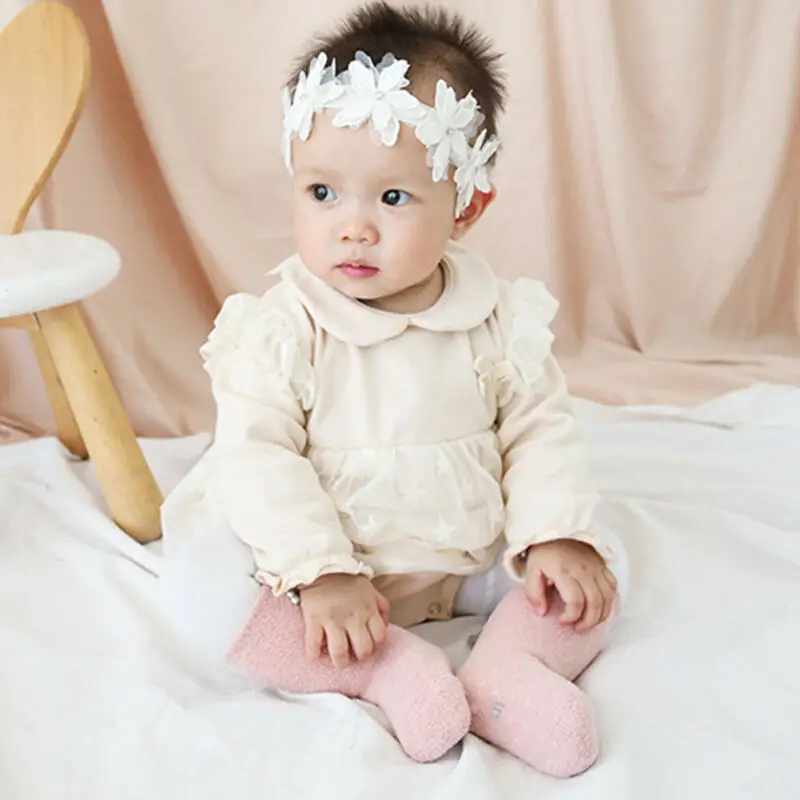 Милые хлопковые нескользящие Утепленные длинные штаны до колен для маленьких