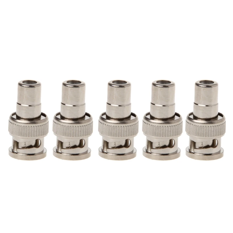 

5x BNC Male To RCA Female Coaxial Connector Adapter For CCTV Surveillance Video H9EB