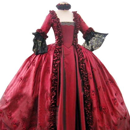 Полностью корсетный рококо колоний грузинский 18thc Marie Antoinette день суд платье - Цвет: image color