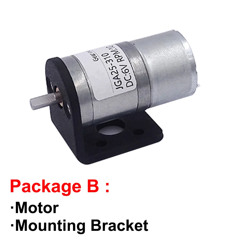 JGA25-310 Электрический мотор-редуктор постоянного тока 6 В 12 скорость редуктора 8
