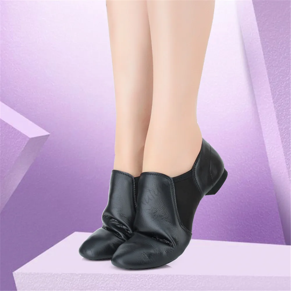 Женские Танцевальные Кроссовки без шнуровки черные и желтые современные