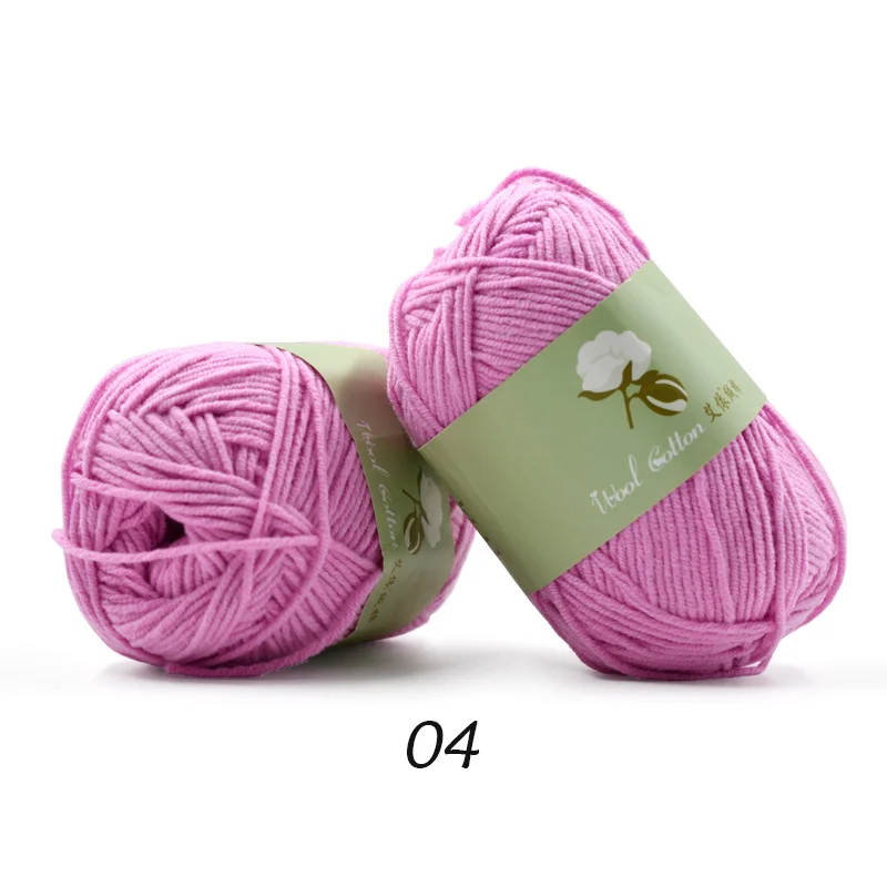 04 30pcs Пряжа для вязания хлопок приятная для кожи ручная пряжа lana trapillo para tejer нить для вязания крючком 30/Лот - Цвет: 04 30pcs