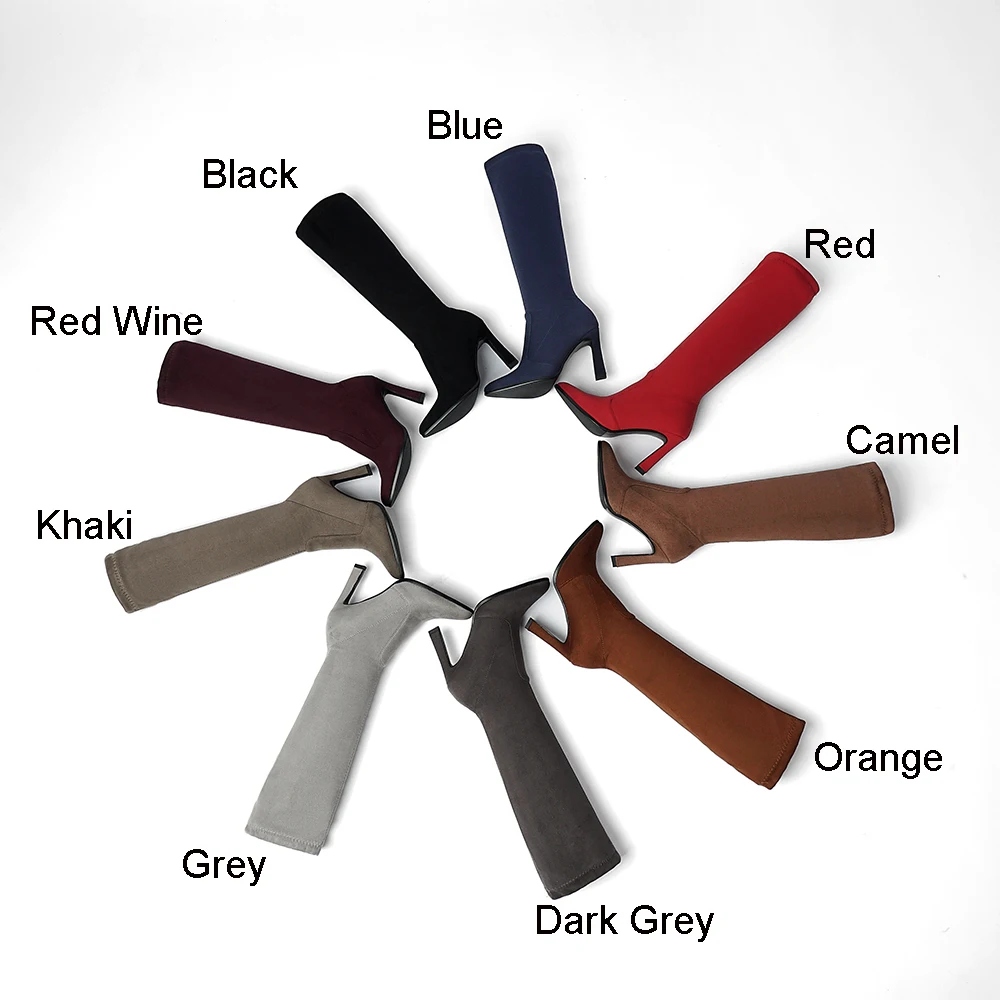 Женские эластичные сапоги до колена Леопардовые зимние для женщин Вечерние на