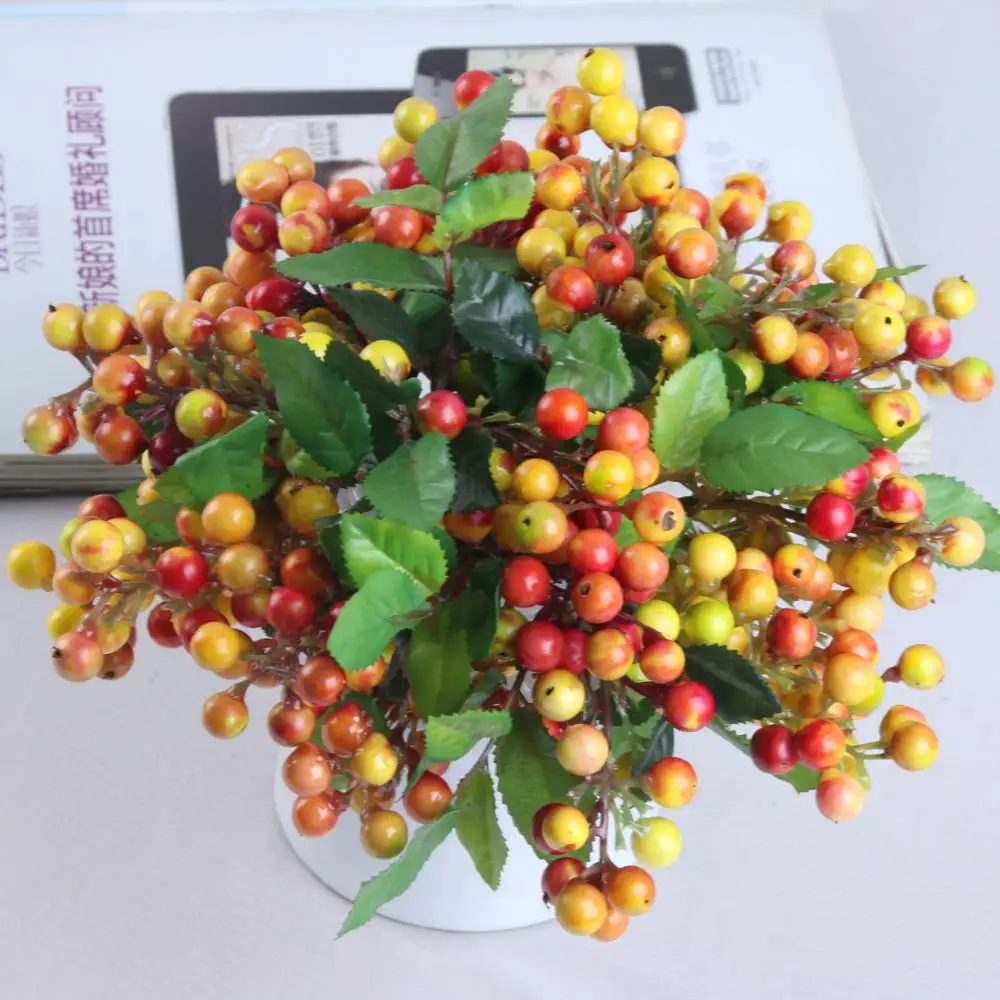 Шелковые ягодный Искусственный Декоративный букет черники Мини Искусственные