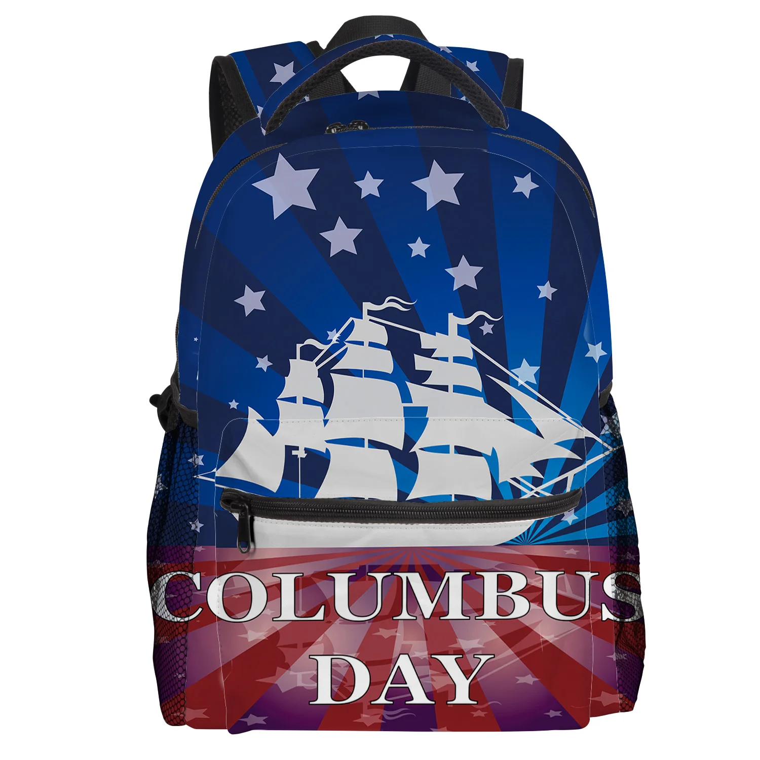 Художественный рюкзак с изображением флага Коламбуса для студентов колледжа