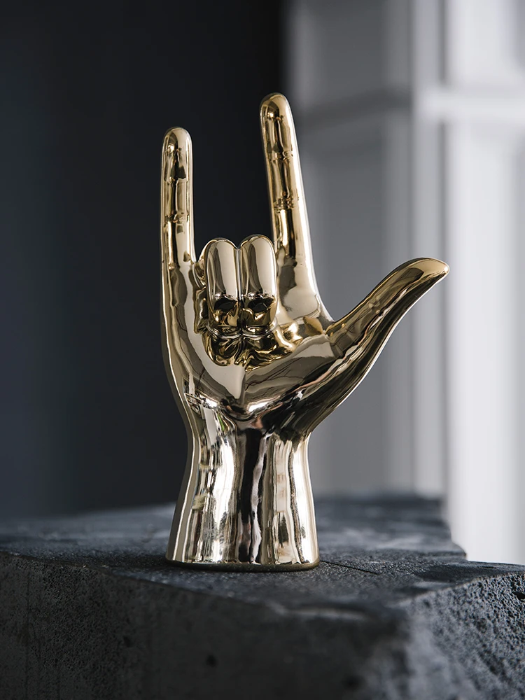 Позолоченный палец светильник класса люкс Стиль пространство художественные