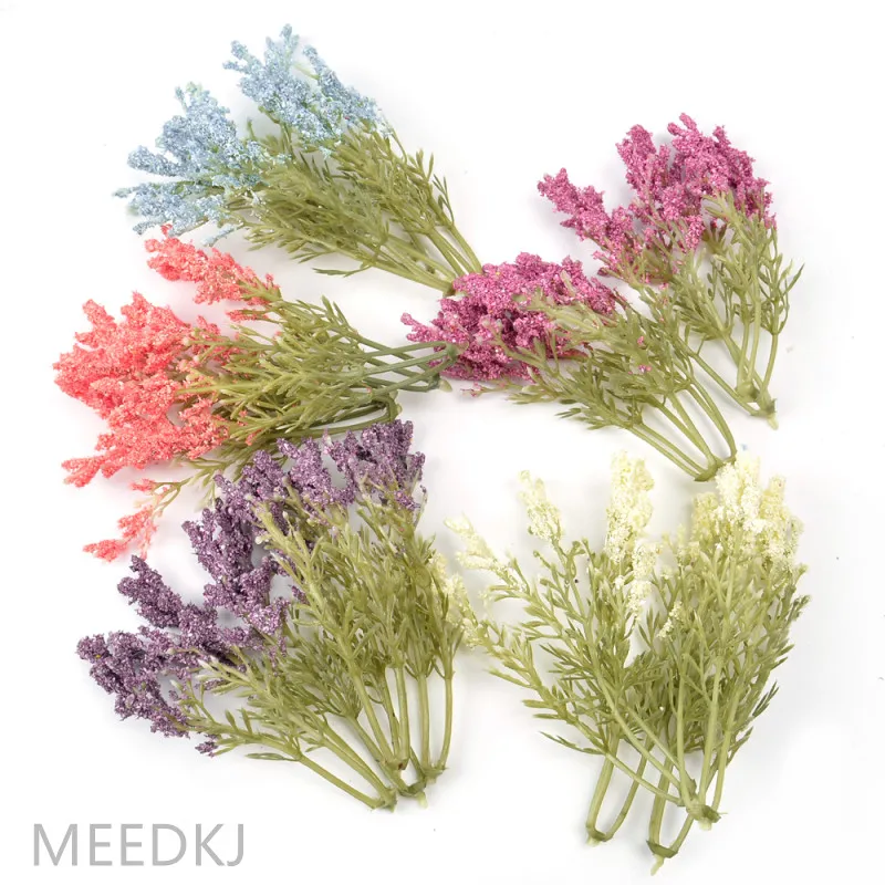 5 шт искусственный цветок DIY ручной работы из бледно лиловый Шелковый свадебный