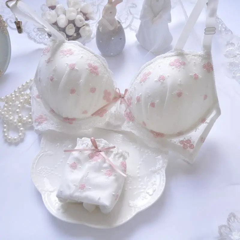 Сексуальное нижнее белье комплект с бюстгальтером японский маленький свежий