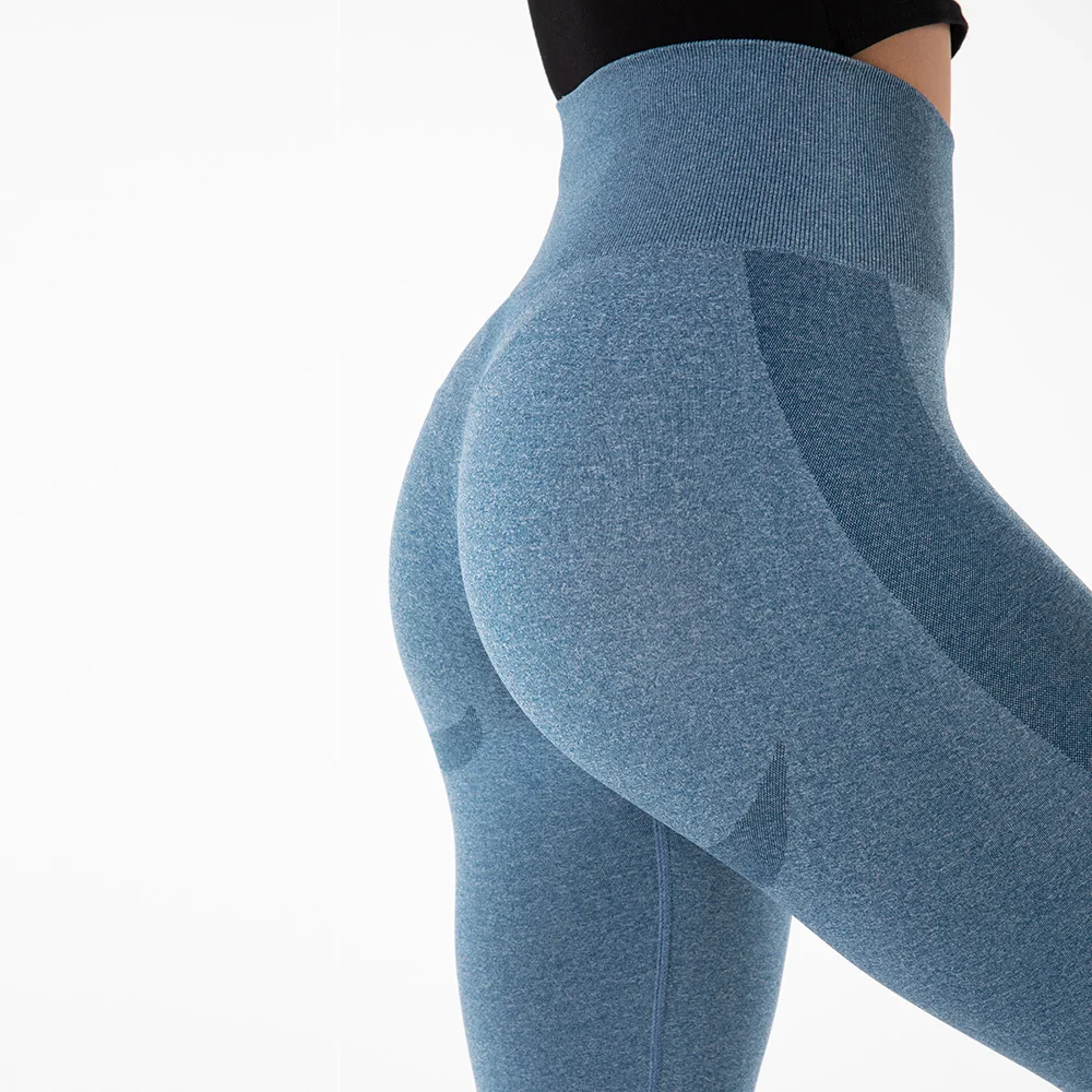 Shascullfites Melody Yoga Leggings Women Gym Pants Seamless Solid Sports Leggings High Waist Push Up Leggings Running Tights Gym