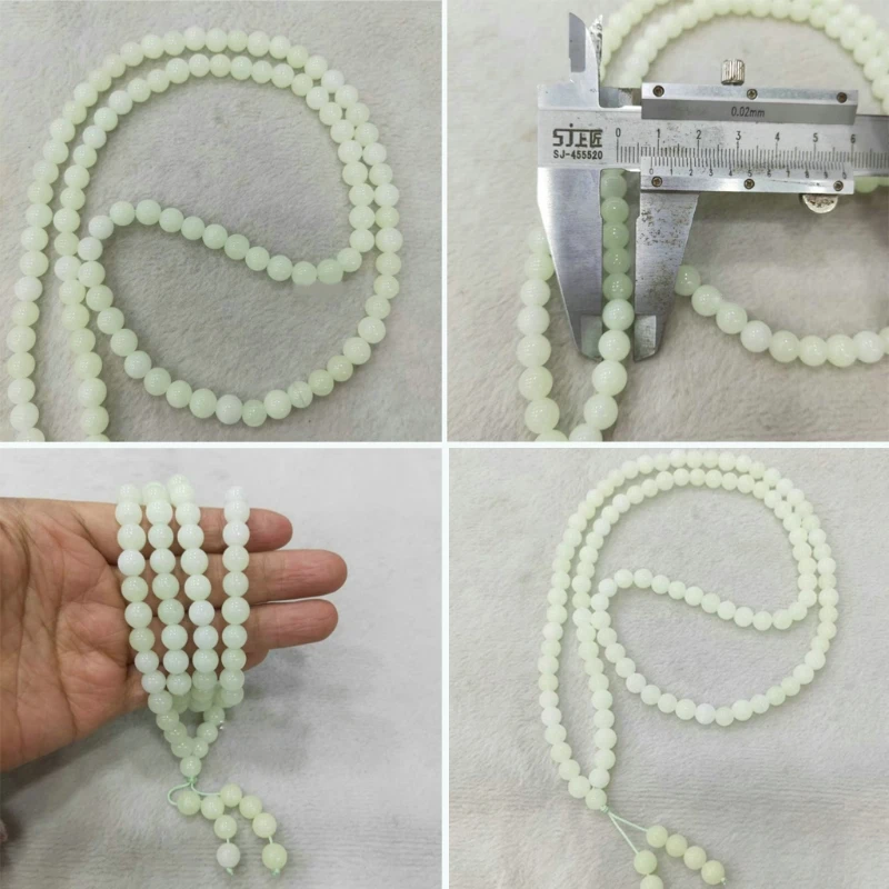 Четки мужские/женские/мужские светящиеся в темноте с каменной кисточкой 108 бусин