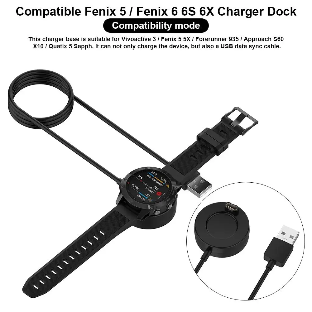Универсальная зарядная док-станция USB для зарядки кабеля подставка-станция Fenix5/5X/