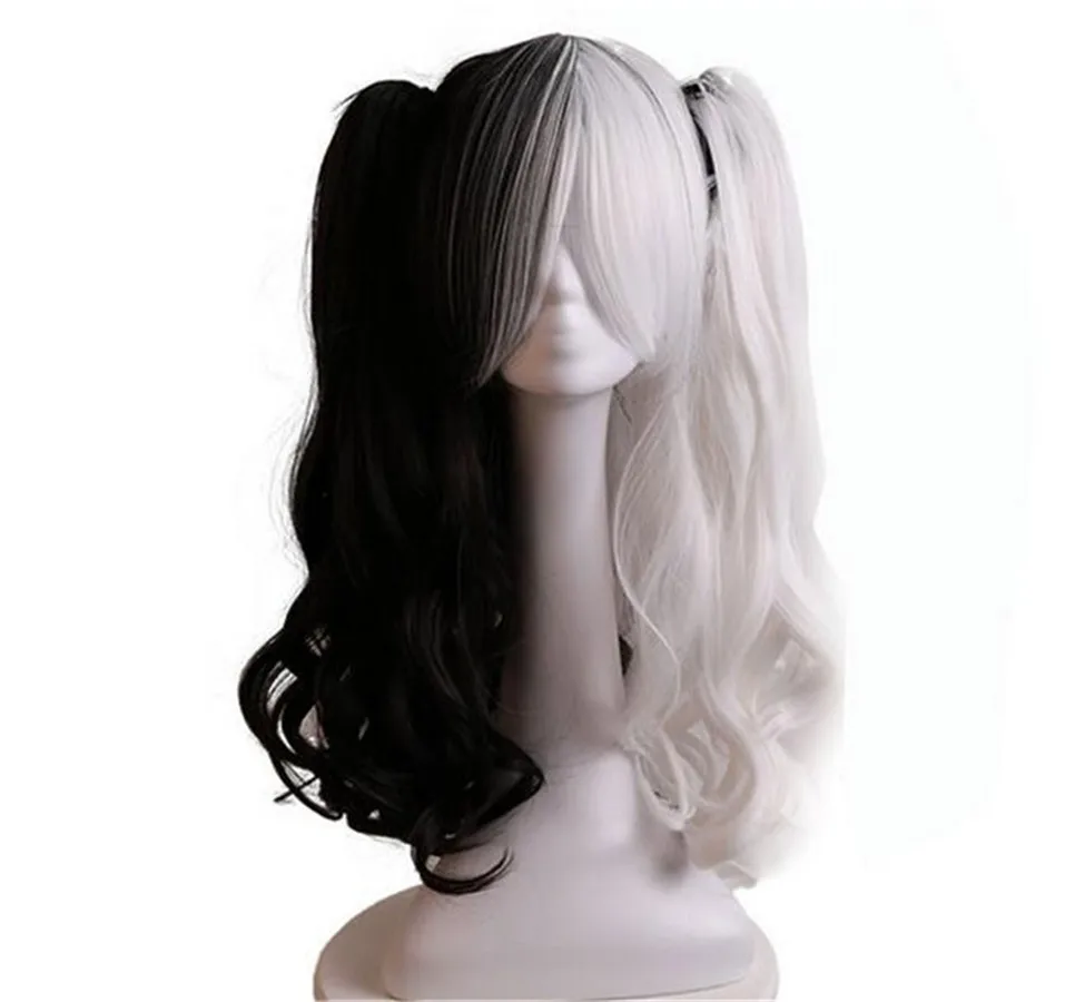 Joy&ampluck Long Wavy Synthetic Wigs Cosplay Wig for Women Ombre Blonde Color Two Ponytail Party Costume Hair Style |
