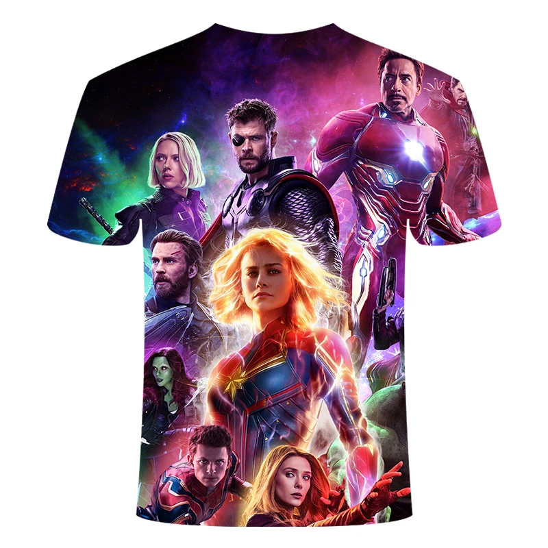 Новинка, футболка Marvel Avengers 4 final, футболка с 3d принтом супергероя Америки, футболка для косплея, Мужская Новая летняя модная футболка