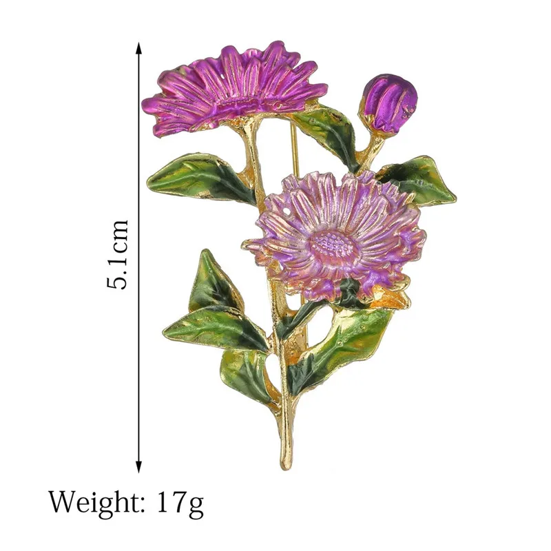 Terreau Кэти Желтый букет ромашек эмалированные Броши металлические цветы