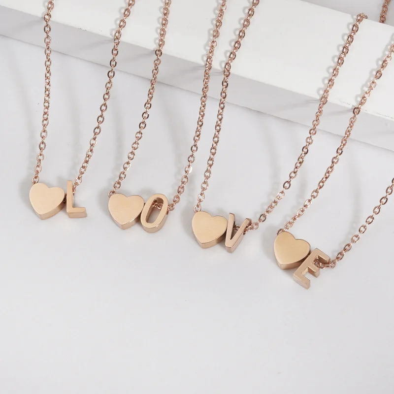 Ожерелье с надписью Initial для женщин и мужчин модное ожерелье из нержавеющей стали