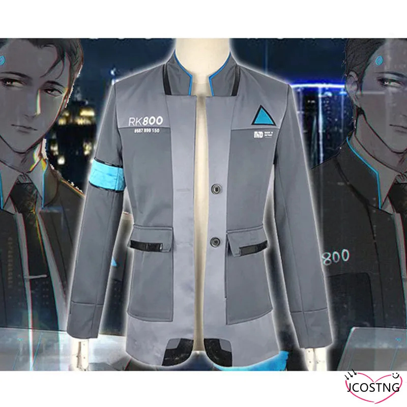 Игровой костюм для косплея из Детройта стать человеком униформа Коннора мужская