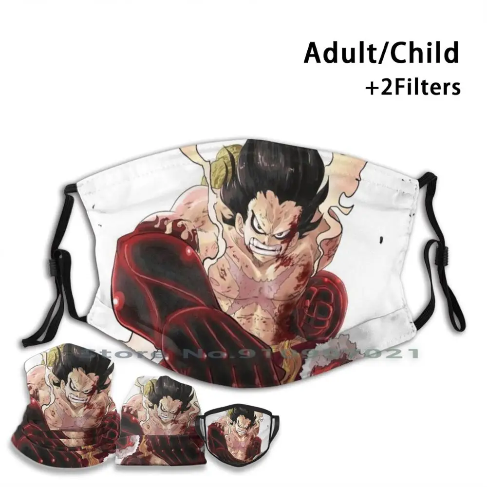 Luffy многоразовая маска для лица с фильтрами детей и взрослых король пиратов