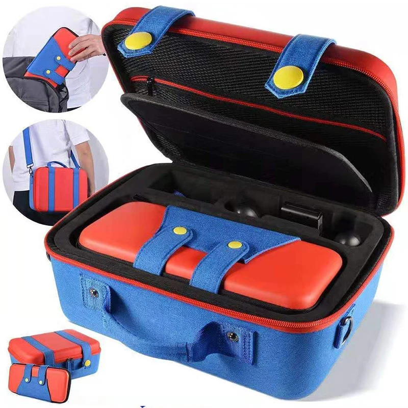 

Travel Carrying Case Compatible With Nintendo Switch System,Cute and Deluxe,Protective Hard Shell Carry Bag for Mario Fans 2in1