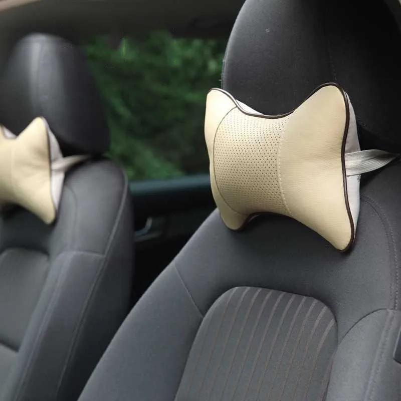 

Four Seasons General Motors Headrest Pillow Neck Protective Pillow Multifunctional Leather Bone Pillow Auto Accessories