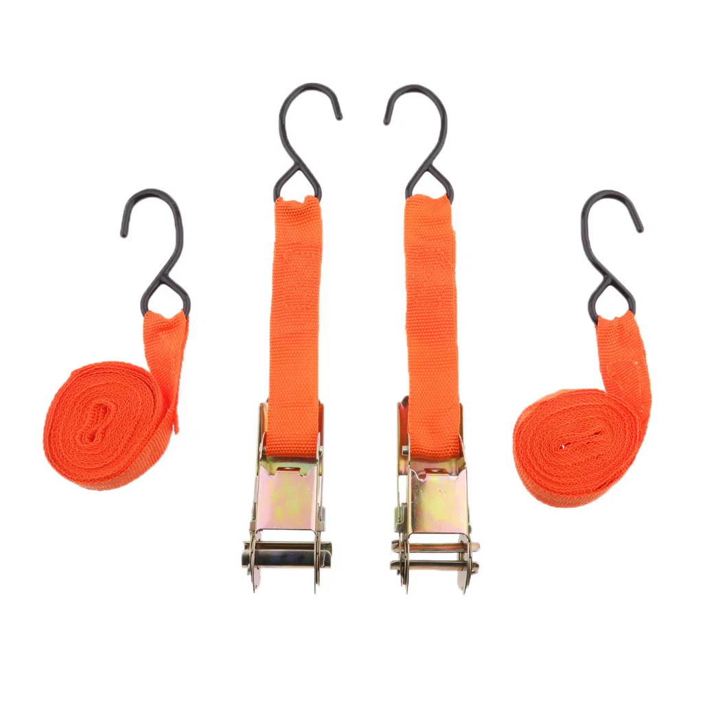 

Ratchet Tie Down Hook Buckle Luggage Cargo Fastener Strap 4.5m/14.8ft