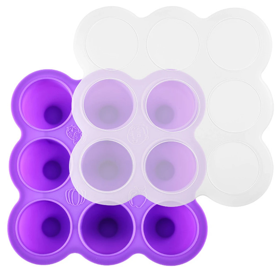 

Baby Food Container Heat-Resistant Food Grade Silicone Creative DIY Ice Mold Chocolate Mold With Lid Kitchen Tools