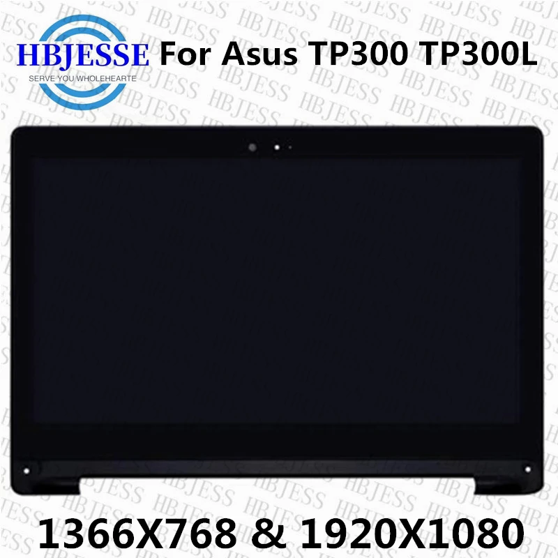Оригинальный сменный ЖК-дисплей 13,3 дюйма для Asus TP300 TP300LA TP300LD, сенсорный ЖК-экран в сборе с рамкой 1920*1080 1366*768