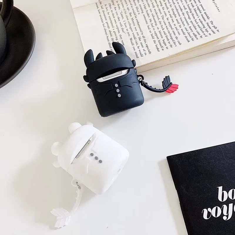 Чехол с милым драконом для airpods 1 2 чехол беспроводного наушника airpod мягкий
