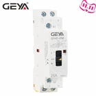 Модульный контактор GEYA, 2P, 16A, 20A, 25a, 2no или 2NC, 220 В, бытовой контактор с ручным управлением, тип Din-рейки