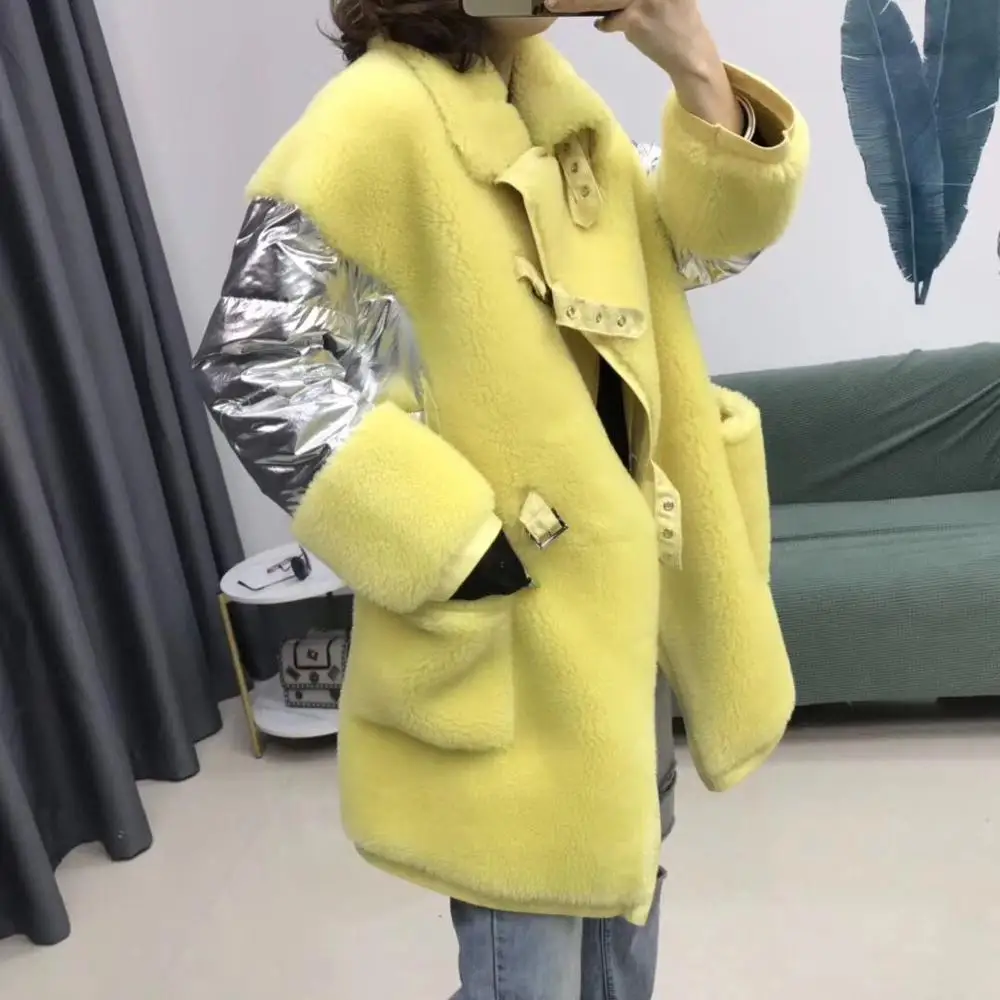 Женский пуховик с отложным воротником куртка на белом утином пуху составного