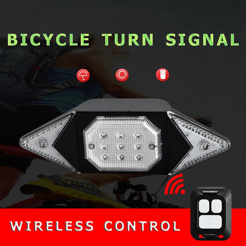 

Smart Bicycle Turn Signal Taillight USB Charging Intelligent Bike Rear Light Remote Control Night Cycling LED Warning Lamp