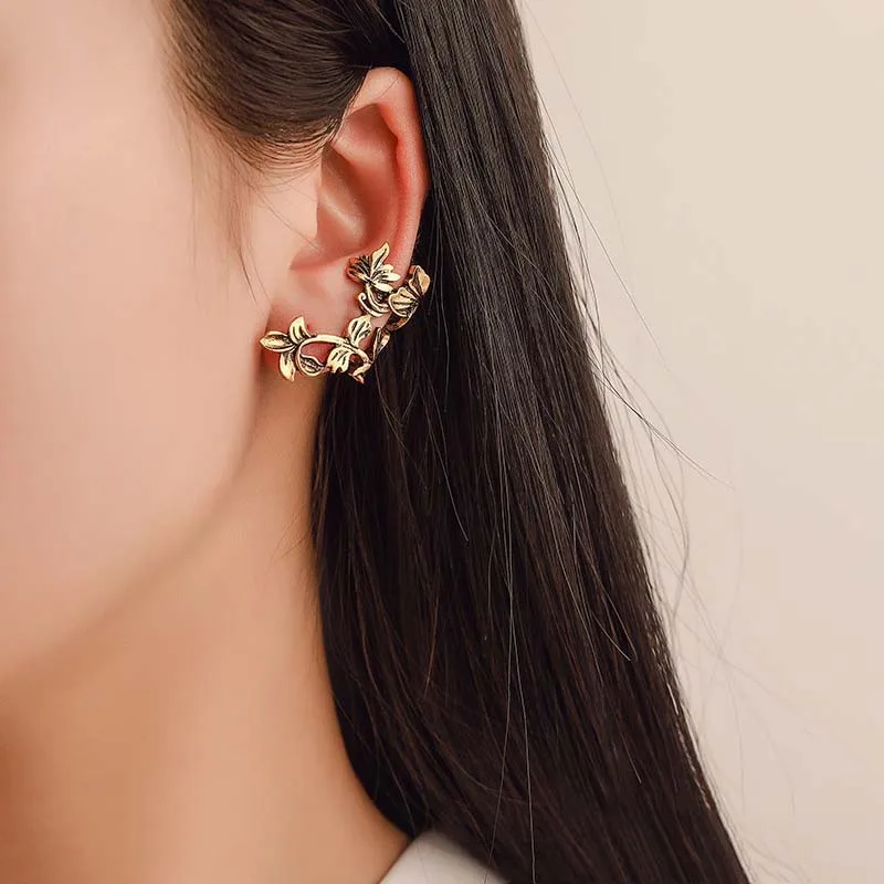 style 3 gd Минималистичные ювелирные изделия, серьги-манжеты, клипсы, без пирсинга, корейское золото, одно направление, серьги-манжеты, не пирсинг, Bijoux Femme Sieraden - Окраска металла: style 3 gd