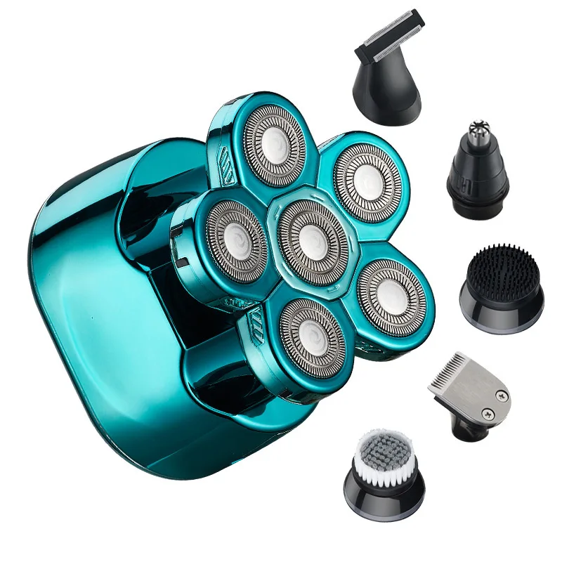 

6-in-1 Multi-function Razor Six-blade Full-body Waterproof Electric Razor for Hairdressing Baldness Machine Nose Hair Device