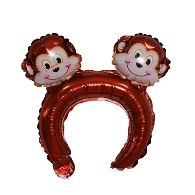 Monkey 10pcs 10 шт./лот милый Микки повязка на голову "Минни" фольгированный шар кролик медведь животные воздушные шары Детские игрушки День рождения украшения - Цвет: Monkey 10pcs