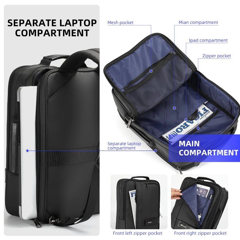 Рюкзак для ноутбука Tigernu 3 в 1 15 дюймов деловая сумка модная мужская Mochila