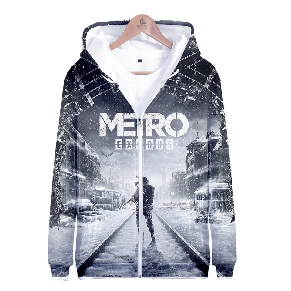 

Hot Metro Exodus Subway Leaving Hoodies Sweatshirt 3D Print Men/Women Sweatshirts Autumn Warm Hoodie Boys Casual Coat Clothes