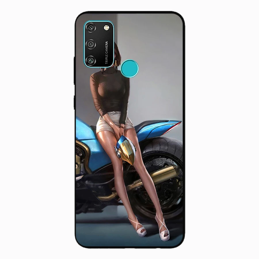 Чехол для Huawei Honor 9A "Wolf" из силикона TPU, фундас для 9 A, крышки для Honor9A, сумки 4X на.