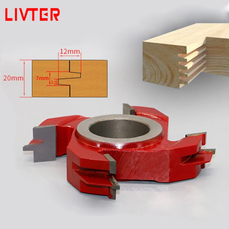 LIVTER Tungsten Carbide Finger Jointer Cutter / Wood Shaper Cutter / Woodworking Curving Grooving Blade