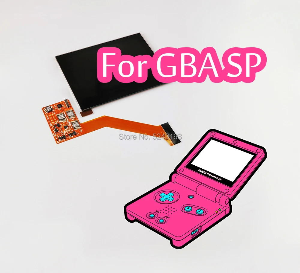 Выделите ips ЖК-дисплей Экран для Nintend GBA SP игровой консоли ремонт аксессуары сменный ЖК-дисплей Экран 5-уровневая Яркость регулируемый