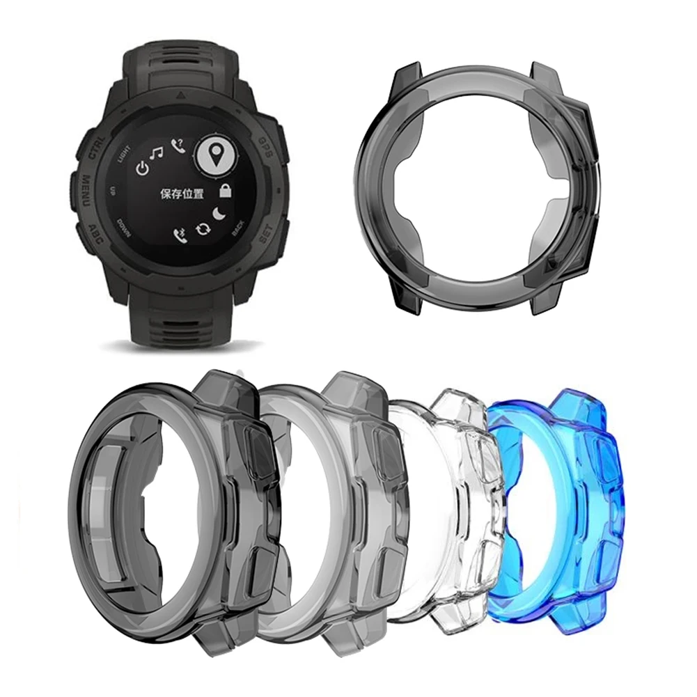 

Защитный чехол для часов Garmin Instinct, защитный чехол для часов Garmin Instinct, защитный чехол для часов из ТПУ, защита экрана, рамка для часов