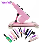 Пистолет-пулемет Thrusting для женщин, автоматическая Массажная Выдвижная секс-машина для самоудовольствия с 12 фаллоимитаторами