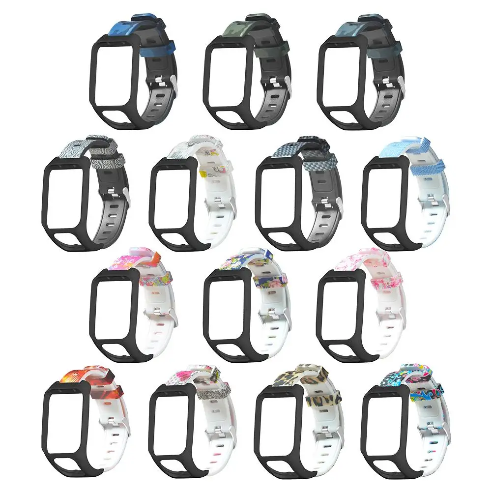 Многоцветный силиконовый сменный Браслет для часов Ремешок для TomTom Runner 3 TOMTOM Adventurer Smart Watch Band
