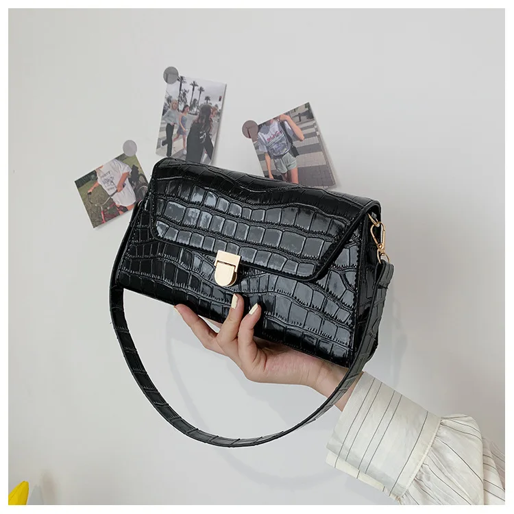 

Crocodile PU Leather Handbag for Women сумки для женщин 2022 New Fashion Autumn Winter Messenger Bag torby na ramię