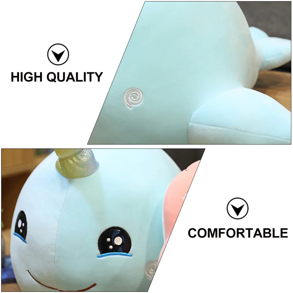 

25cm Lovely Narwhal Plush Toy Pretty Stuffed Animal Doll Present for Kids