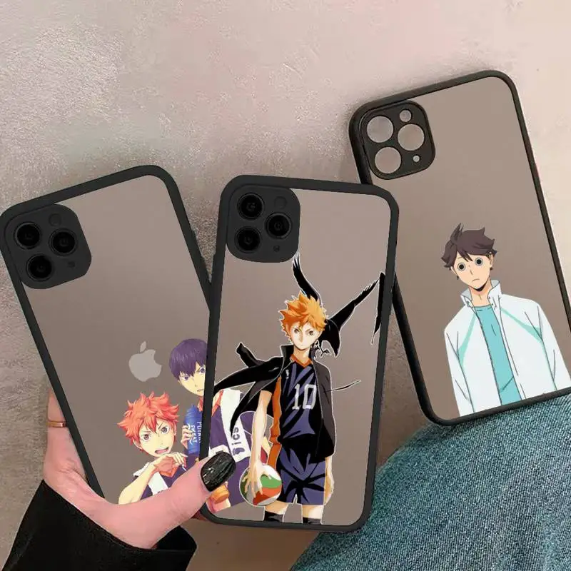 

Haikyuu Phone Case matte transparent black For iPhone 7 8 x xs xr 11 12 pro plus mini max Clear Funda